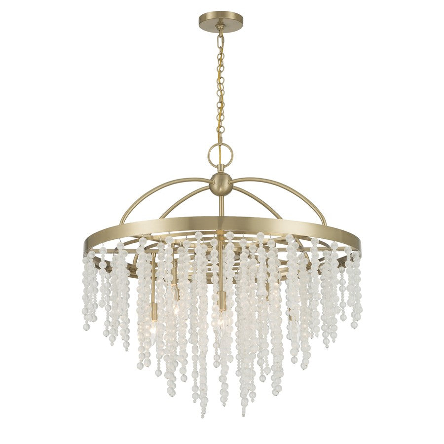 Savoy House Jeanette 8 Lt Chandelier, Noble Brass