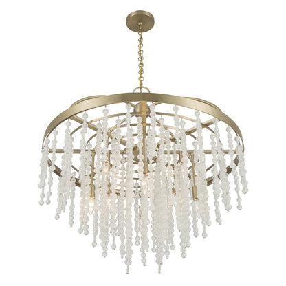 Savoy House Jeanette 8 Lt Chandelier, Noble Brass