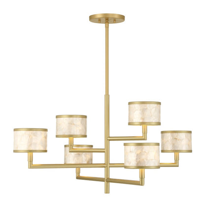 Savoy House Mariquita 6 Light Chandelier, Spun Gold - 1-6492-6-328