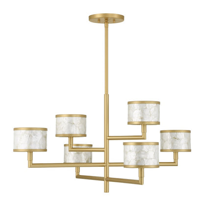 Savoy House Mariquita 6 Light Chandelier, Spun Gold