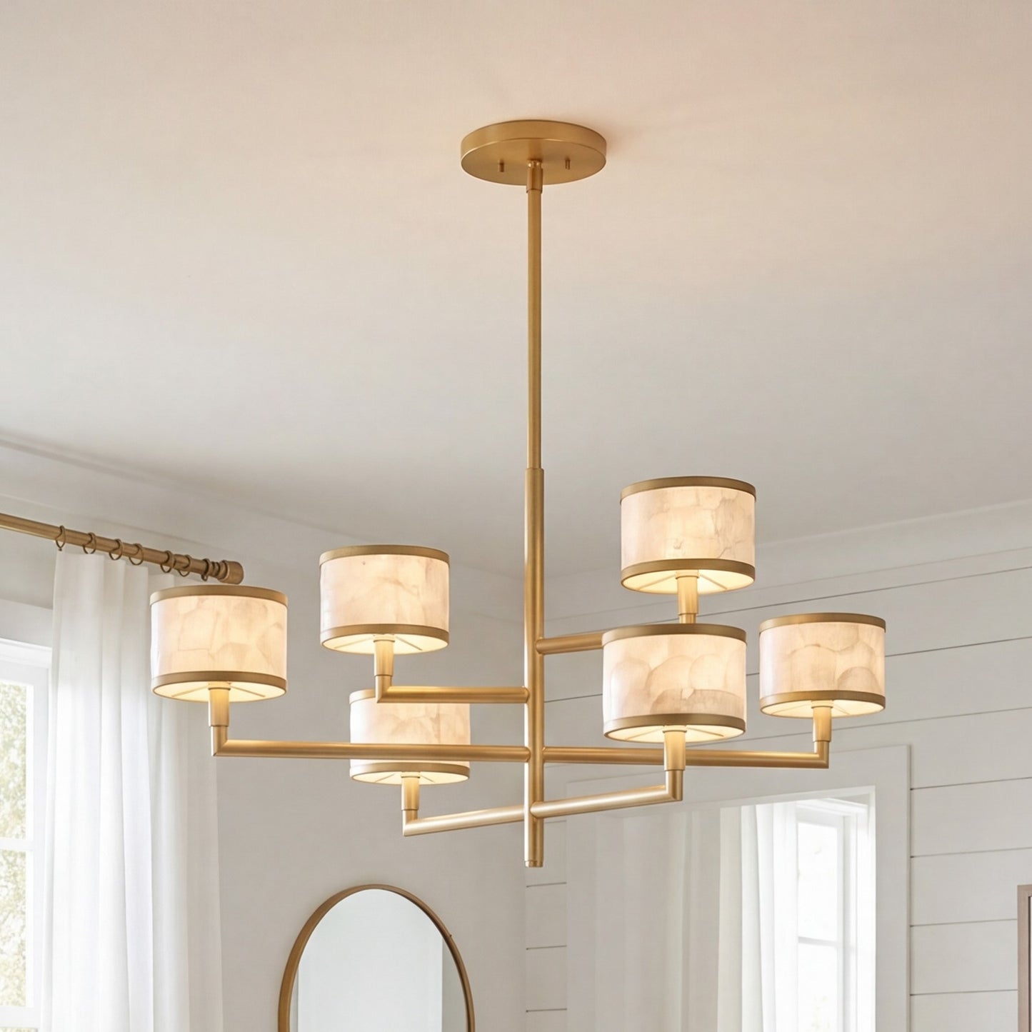 Savoy House Mariquita 6 Light Chandelier, Spun Gold