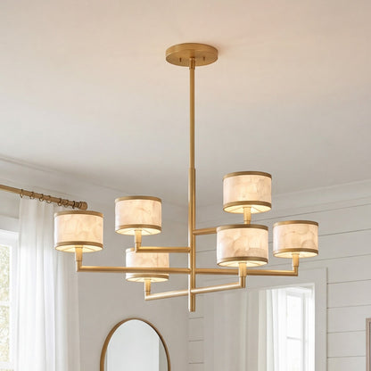 Savoy House Mariquita 6 Light Chandelier, Spun Gold
