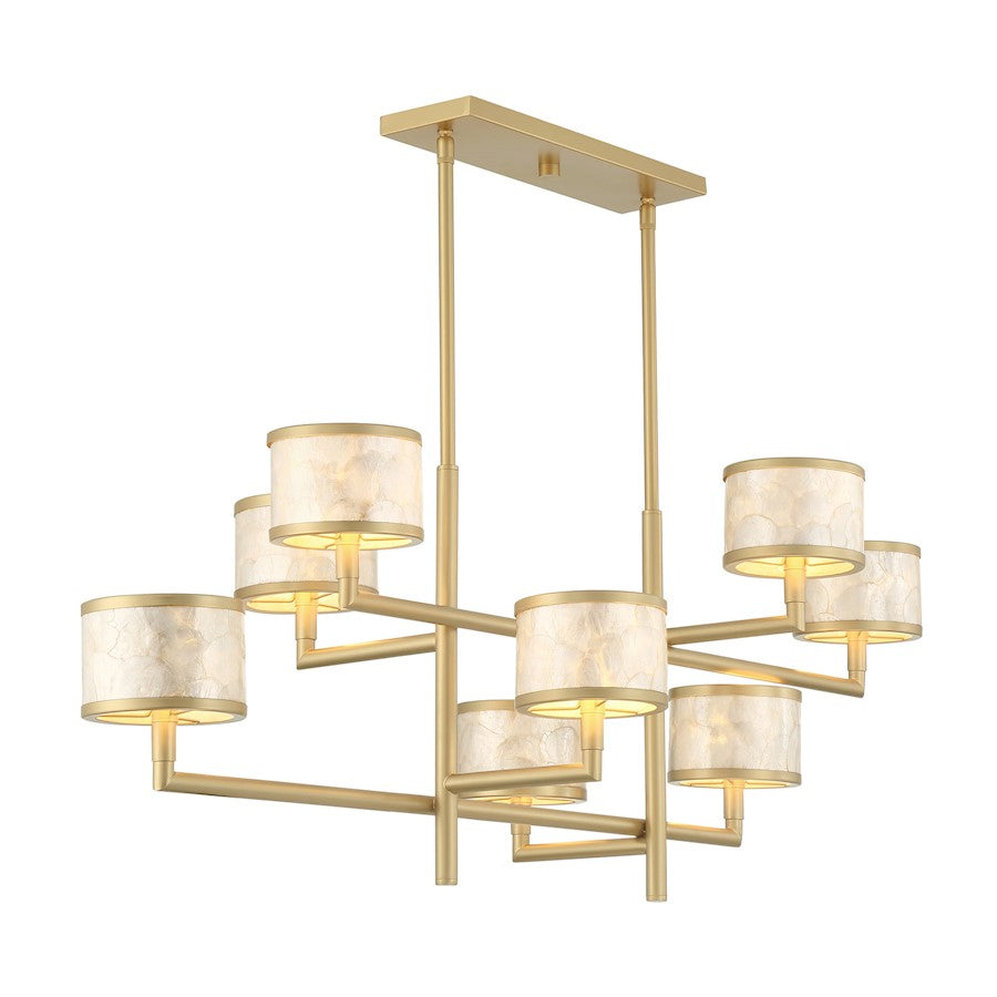 Savoy House Mariquita 8 Light Chandelier, Spun Gold
