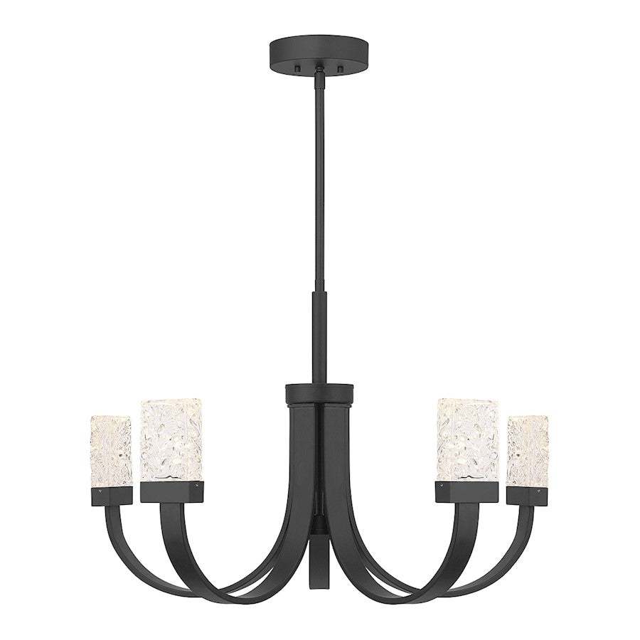 Savoy House Kahn 6-Light LED Chandelier, Matte Black - 1-6620-6-89