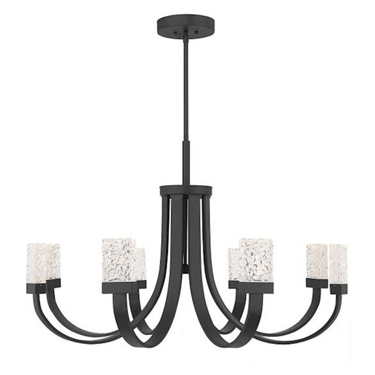 Savoy House Kahn 6-Light LED Chandelier, Matte Black - 1-6620-6-89