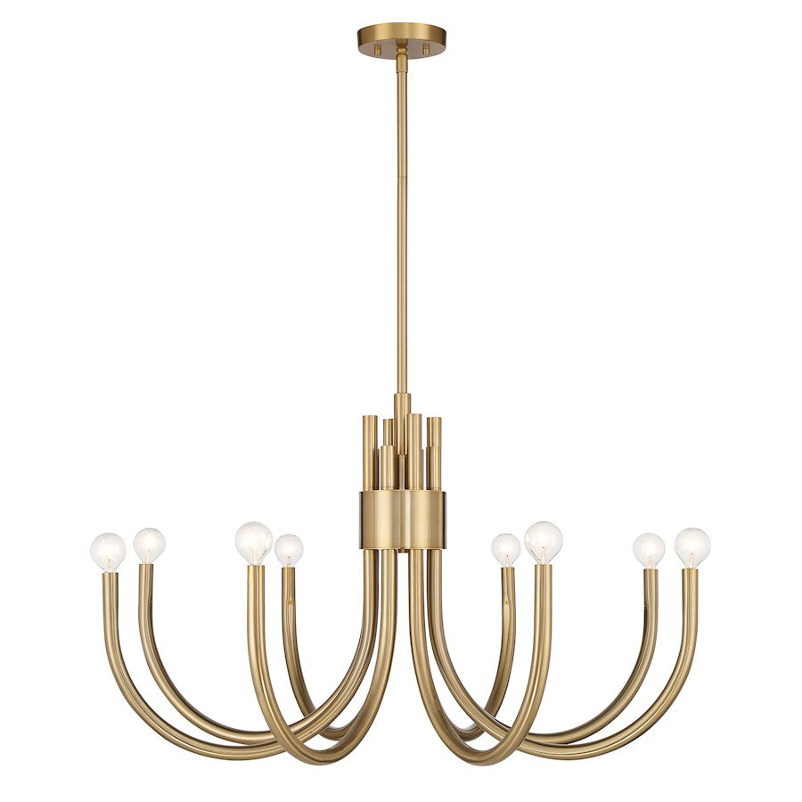 Savoy House Sorrento 8-Light Chandelier, Noble Brass - 1-6680-8-127