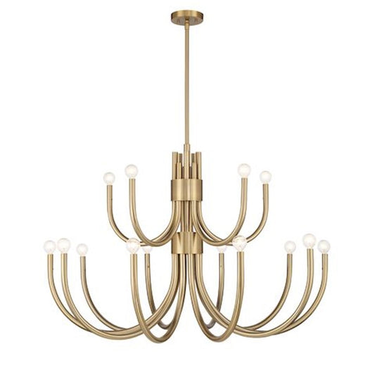 Savoy House Sorrento 15-Light Chandelier, Noble Brass - 1-6682-15-127