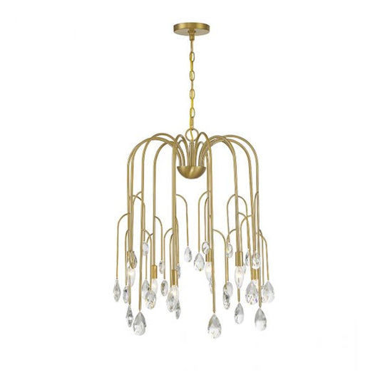 Savoy House Anholt 6-Light Chandelier, Noble Brass - 1-6686-6-127