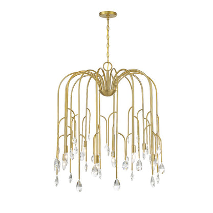 Savoy House Anholt 8-Light Chandelier, Noble Brass - 1-6688-8-127