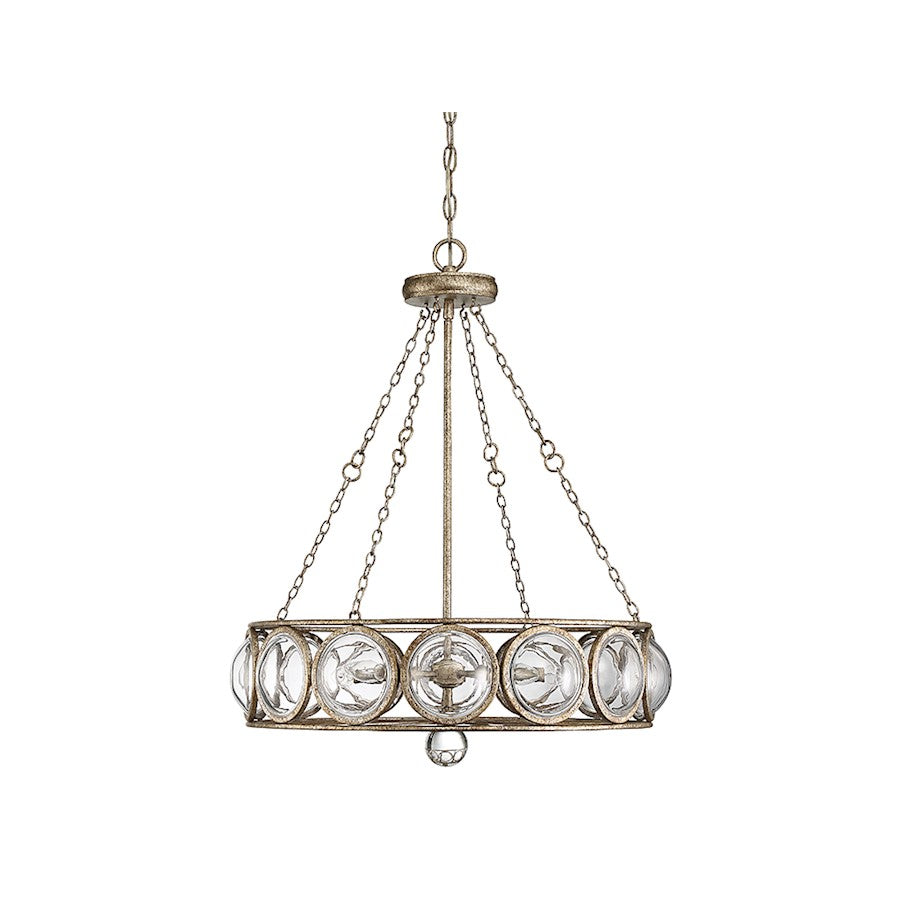 5-Light Chandelier, Brittannia Gold