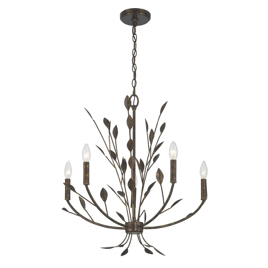 Savoy House Laska 5 Lt Chandelier, Enchanted Bronze