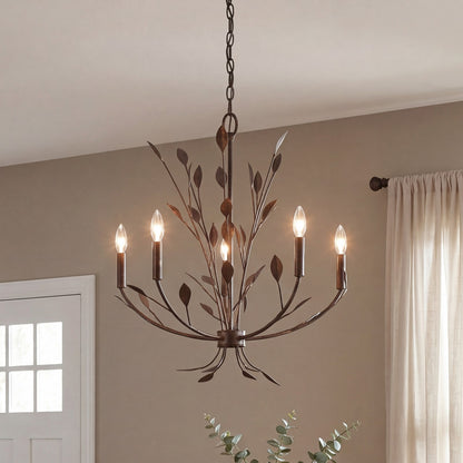 Savoy House Laska 5 Lt Chandelier, Enchanted Bronze