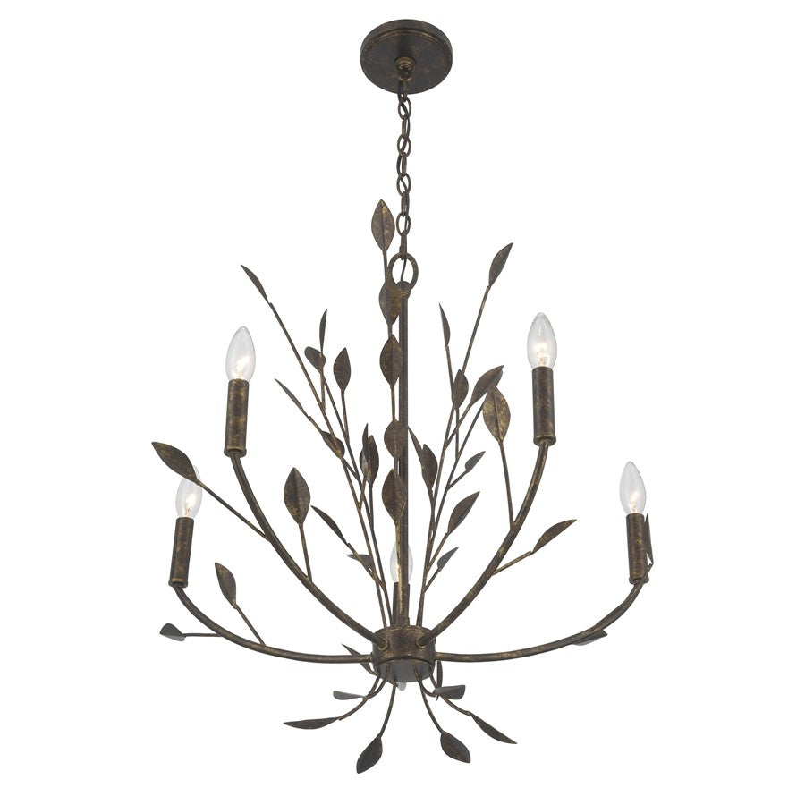 Savoy House Laska 5 Lt Chandelier, Enchanted Bronze