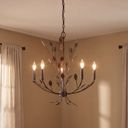 Savoy House Laska 5 Lt Chandelier, Enchanted Bronze
