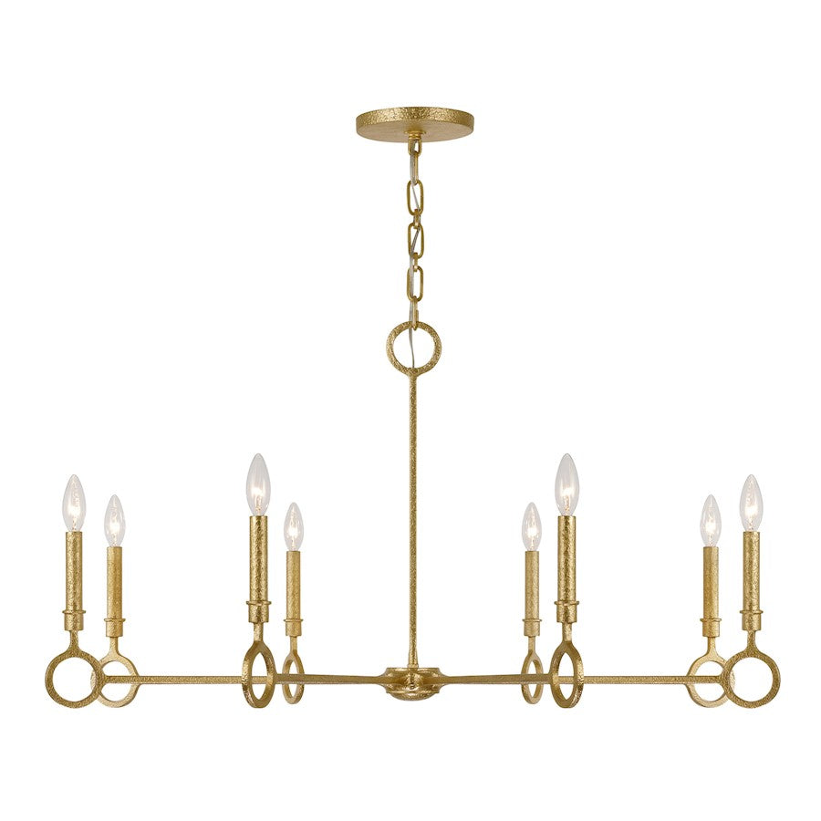 Savoy House Noah 8 Light Chandelier, Gold Armory