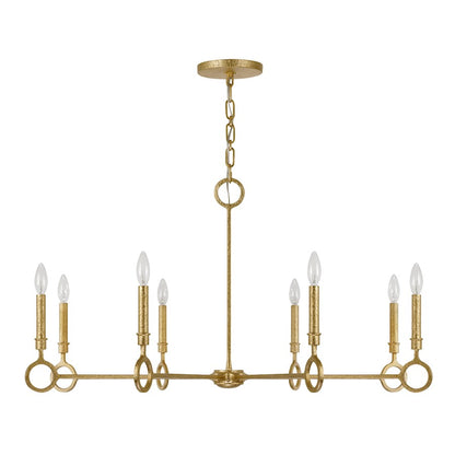 Savoy House Noah 8 Light Chandelier, Gold Armory