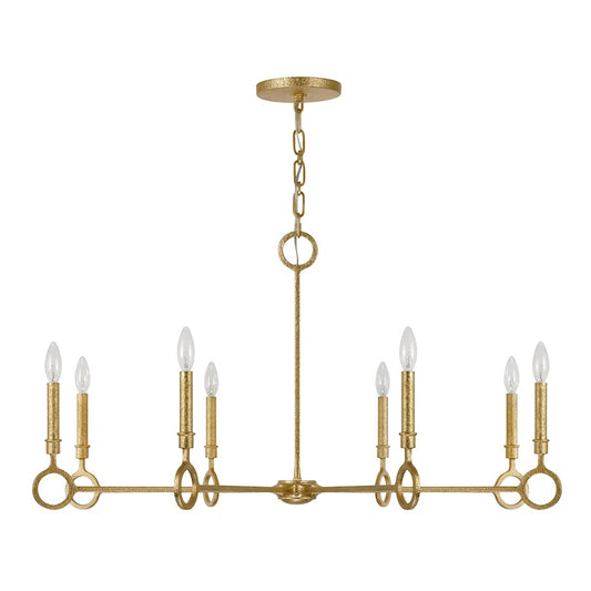 Savoy House Noah 8 Light Chandelier, Gold Armory