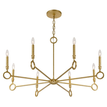 Savoy House Noah 8 Light Chandelier, Gold Armory
