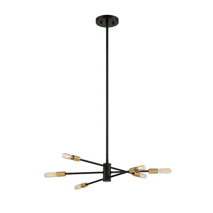 6 Light Chandelier, Bronze