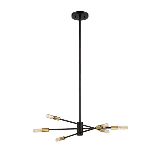 6 Light Chandelier, Bronze