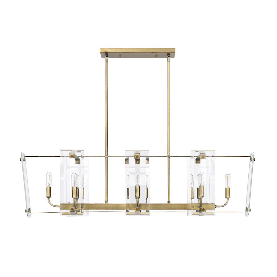 8 Light Linear Chandelier
