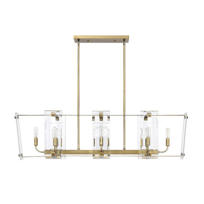 8 Light Linear Chandelier