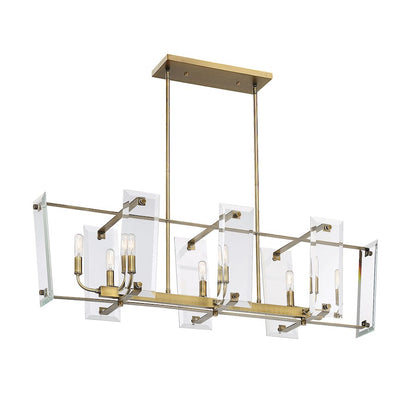 8 Light Linear Chandelier