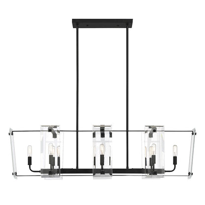 8 Light Linear Chandelier