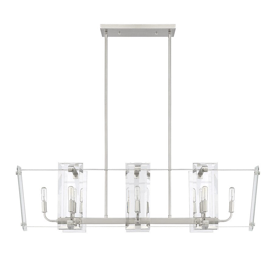 8 Light Linear Chandelier