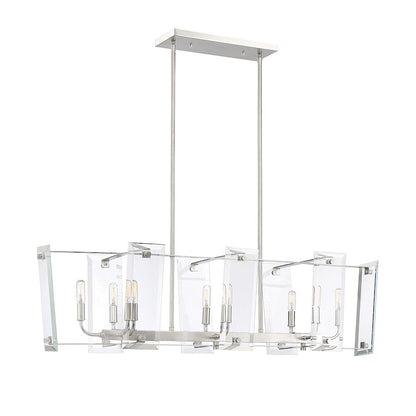 8 Light Linear Chandelier
