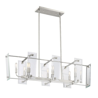 8 Light Linear Chandelier