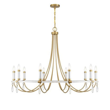 Savoy House Mayfair 10-Light Chandelier, Warm Brass/Chrome - 1-7712-10-195