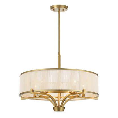 5-Light Chandelier, Warm Brass