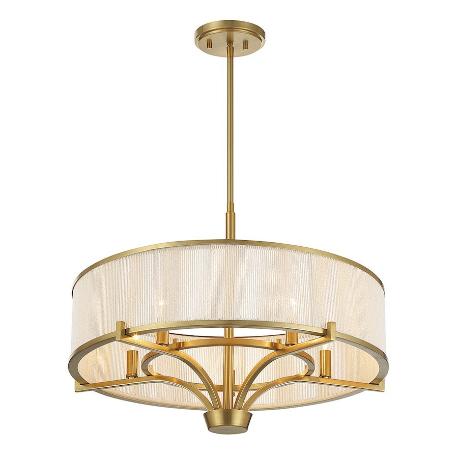 5-Light Chandelier, Warm Brass