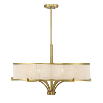 4-Light Chandelier, Warm Brass