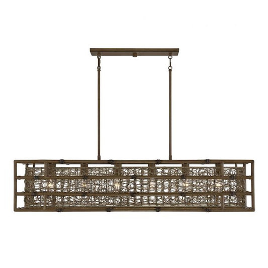 Savoy House Treviso 6-Light Linear Chandelier, Grapevine - 1-7913-6-184