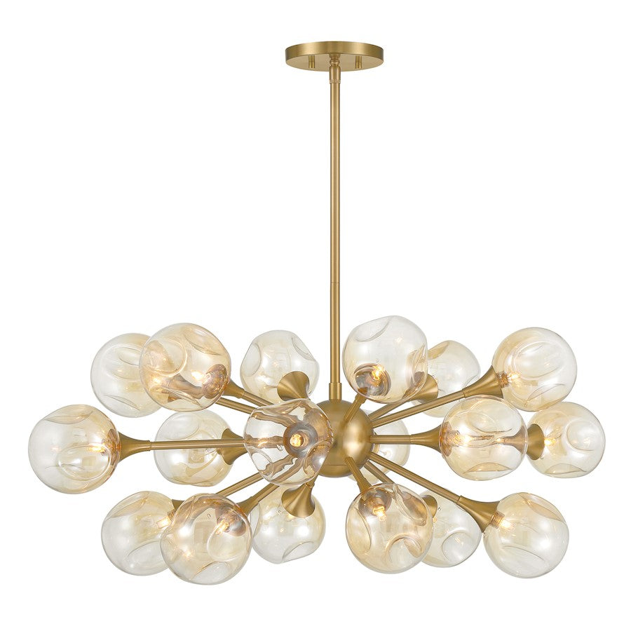 Savoy House Matisse 18 Light Chandelier, Warm Brass/Gold Plated - 1-7935-18-322