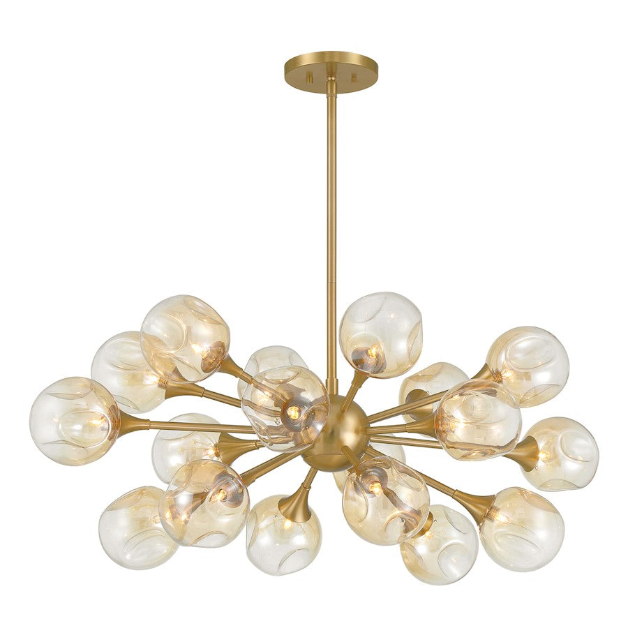 Savoy House Matisse 18 Light Chandelier, Warm Brass/Gold Plated