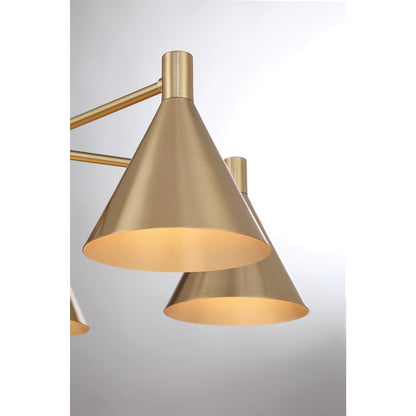 5-Light Chandelier, Noble Brass