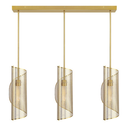 Savoy Essentials Hillbourne 3Lt Linear Chandelier, Warm Brass - 1-8031-3-322