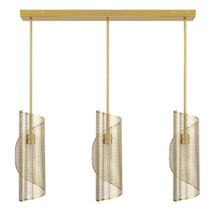 Savoy Essentials Hillbourne 3Lt Linear Chandelier, Warm Brass