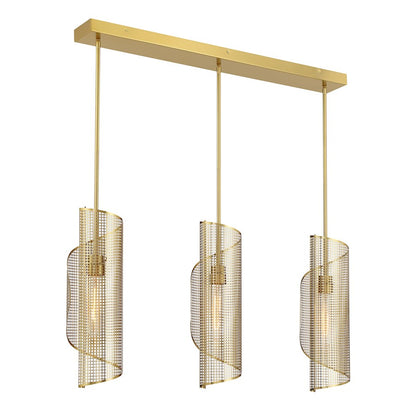 Savoy Essentials Hillbourne 3Lt Linear Chandelier, Warm Brass