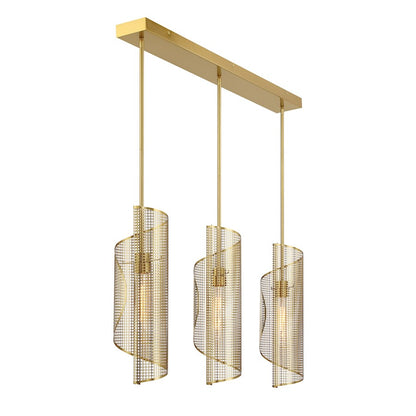 Savoy Essentials Hillbourne 3Lt Linear Chandelier, Warm Brass