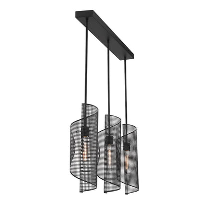 Savoy Essentials Hillbourne 3Lt Linear Chandelier, Matte Black