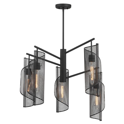Savoy Essentials Hillbourne 5 Light Chandelier, Matte Black