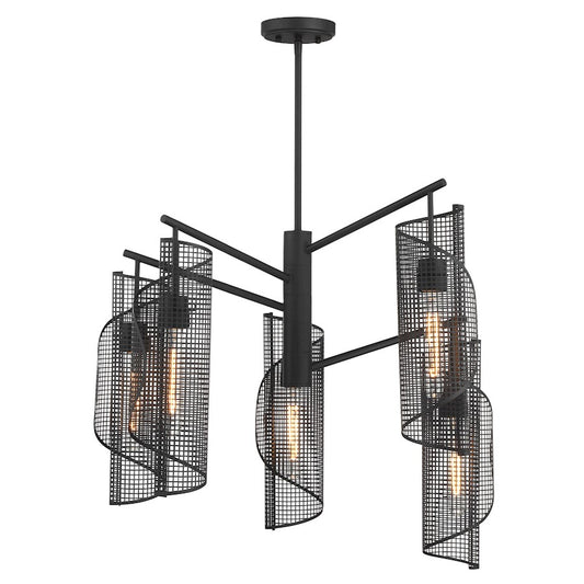 Savoy Essentials Hillbourne 5 Light Chandelier, Matte Black