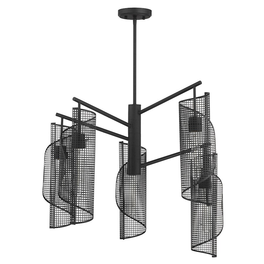 Savoy Essentials Hillbourne 5 Light Chandelier, Matte Black