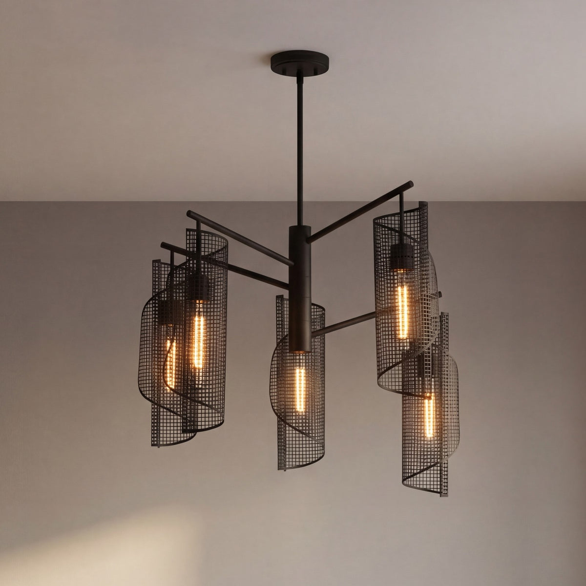 Savoy Essentials Hillbourne 5 Light Chandelier, Matte Black