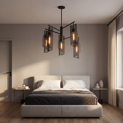 Savoy Essentials Hillbourne 5 Light Chandelier, Matte Black