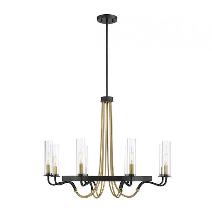 Savoy House Kearney 8-Light Chandelier, Vintage Black/Warm Brass - 1-8070-8-51